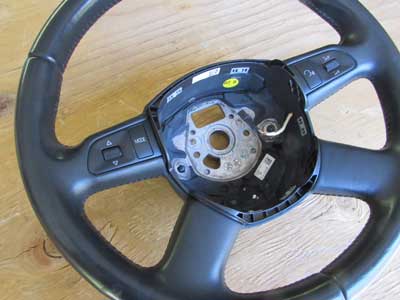 Audi OEM A4 B8 Steering Wheel 4 Spoke Leather w/ Multifunction Switches 8K0419091B 2009 2010 2011 20122